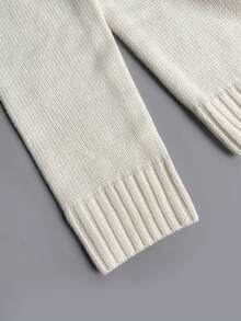 Women's Winter Fair Isle Sweater, Fashion Patterned Knit Fabric Ribbed Pullover, Suitable For Vacation, Holiday, And Everyday Wear, White - Beige - View 11