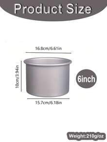 4/6/8 Inch Anodized Vertical High Edge Mold - Round Household Mousse And Tall Cake Mold, Chiffon Cake Raised Bottom Mold, Anodized Straight Mousse Cake Mold For Baking Oven - Silver Heightened Anode - View 12