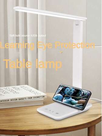 1 قطعة مصباح مكتب مراعي للعين LED، قابل للطي، بتحكم لمس قابل للتعتيم ب- 5 درجات حرارة لون، مناسب لغرفة النوم والمكتب وطلاب الدراسة والكتابة والقراءة