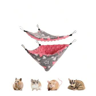 ITANDME Sugar Glider Hammock, Rat Hammock For Cage Small Animal Beds, Hamster Hammock Flower Mouse Pet Hanging Nap Bag Sleeping Bag Bed, Squirrel Hammock Sugar Glider Bed, Small Animal Hanging Hammock For Hamster Flower Mouse Mouse Flying Squirrel
