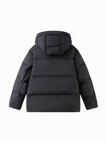 Balabala Boys Down Jacket, 2025 Winter Mall Edition, Warm Hooded Outerwear - Black Tone - View 5