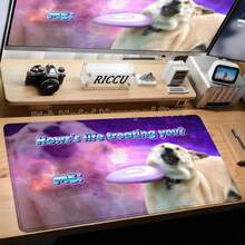 Funny Emoticon Mouse Pad Cat Gaming Desk Mat TCG Gaming Mat Desk Accessories Office Stationery Extended Pad - Meme-7 - Xem 3