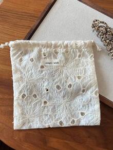 1 Peça Bolsa de Tecido Pequena com Cordão, Bordado de Renda Vintage Damasco, Bolsa de Armazenamento Portátil de Camada Única, Bolsa de Armazenamento para Pincéis de Maquiagem, Bolsa de Viagem, Bolsa de Armazenamento para Acessórios de Cabelo e Joias de Mulheres, Bolsa de Armazenamento de Cosméticos, Bolsa para Moedas, Bolsa para Joias, Bolsa de Maquiagem, Bolsa de Cosméticos, Bolsa de Higiene Pessoal, Bolsa de Viagem, Essenciais de Viagem, Essenciais de Cruzeiro, Essenciais de Férias para Homens e Mulheres