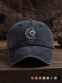 1pc Unisex Outdoor Casual Fashion Cat Print Adjustable Size Soft Baseball Cap, Suitable For Daily Wear