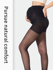 1pc Women's High Waist Sexy Pantyhose, Suitable For Spring And Autumn - Solid Color Minimalist Tights, Thin Transparent Tights, Super Stretchy Leggings, Slimming Leggings (Suitable For 15-20°C) - Multicolor - View 1