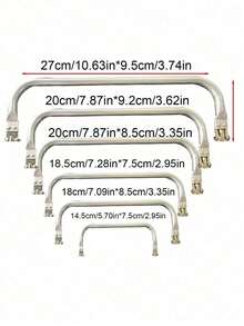 molletta quadrate in alluminio di varie dimensioni, cerniera per accessori da viaggio, supporto per borse a nuvola, molletta per apertura borse intrecciate, molletta per borse dorate come regalo per le donne