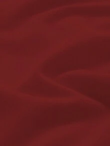 Top de manga larga básico y minimalista con cuello redondo, de doble capa, sin costuras y ajustado, para uso casual en primavera - Rojo - Ver 6