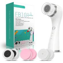 Facial Cleansing Brush Electric For Deep Skin Cleansing Face Scrubber Rechargeable For Exfoliating And Removing Blackhead Spin Face Brush For Massaging, Remove Makeup Facial Brush FB101 - Mặc định - Xem 1