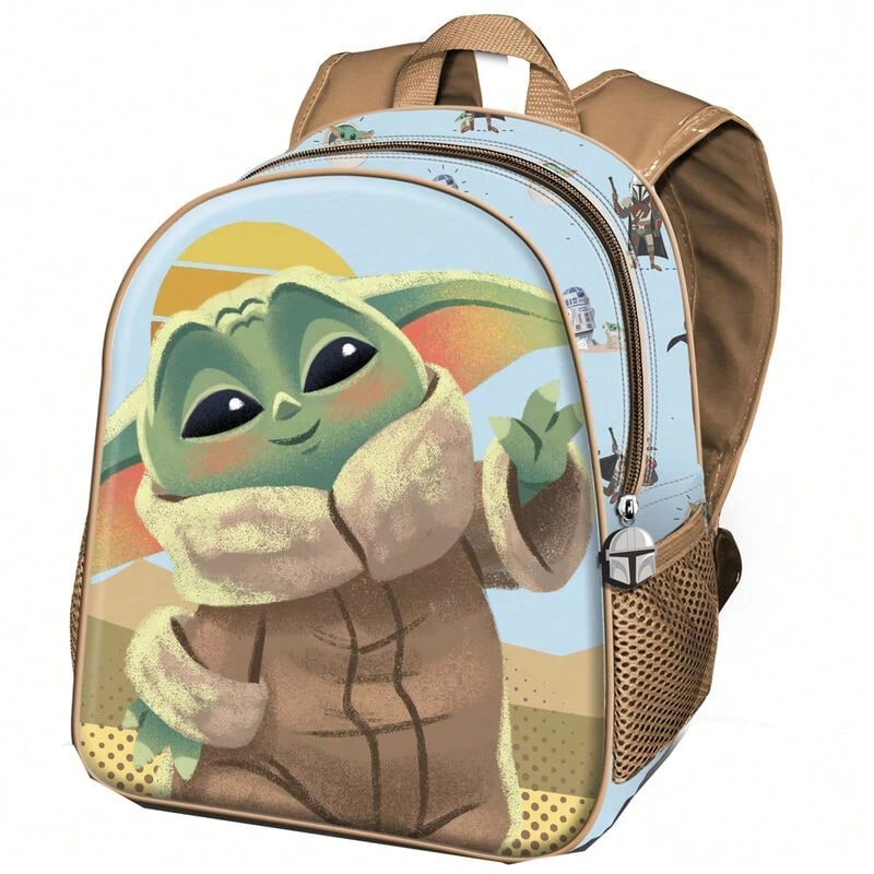 The Mandalorian, Small 3D Backpack, 26 X 31 Cm, 8.5 L Capacity, Turquoise/Brown - Baby Blue - View 1