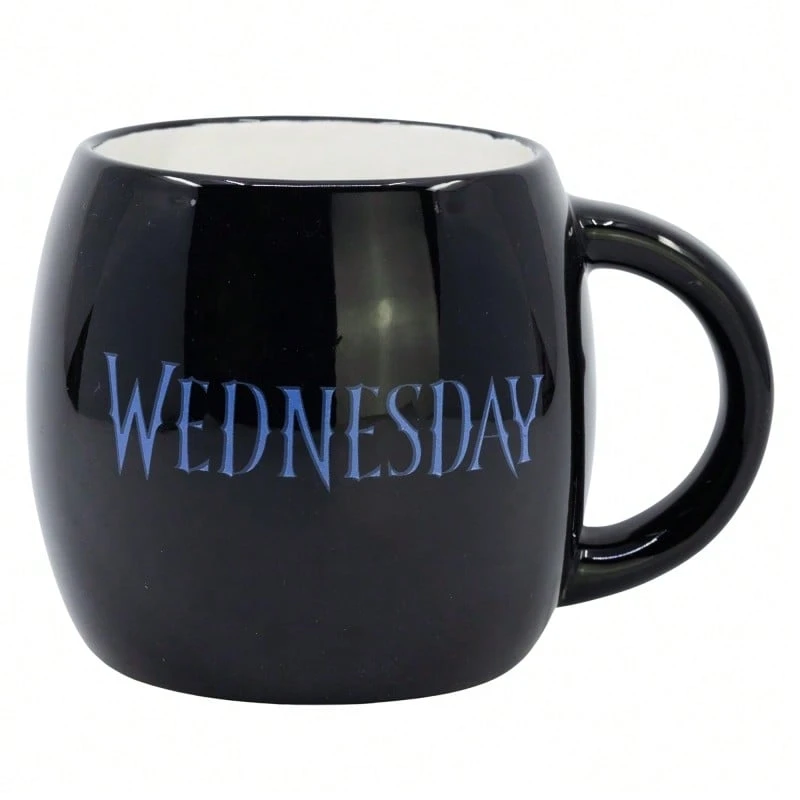 Stor Caneca de cerâmica globo 380ml em caixa de presente de quarta-feira - Preto - Ver 1