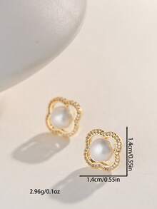 18K Gold Plated Elegant & Cute Copper Earrings, Suitable For Daily Wear And Gatherings