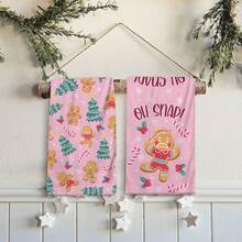 2/4/48 piezas Paños de cocina vintage navideños - Ultra suaves y absorbentes de poliéster con diseños de árboles de Navidad, hombres de jengibre, bastones de caramelo y letras - Perfectos para decoración navideña, regalos de Año Nuevo, decoración de cocina y decoración de fiestas