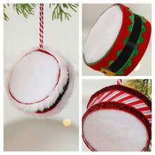 2 kleine -Trommel-Christbaumanhänger DIY Weihnachtsdekoration -Anhänger