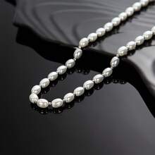 1pc Punk Style The Glass Pearls Weater Chain Necklaces For Men And Women