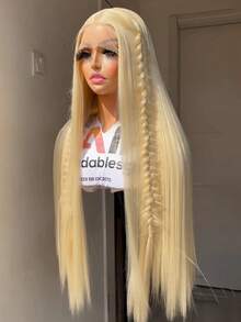 Uveous 30 Inch 613 Lace Front Wig Human Hair Blonde 13X6 HD Transparent Lace Front Wigs Human Hair 200% Density Blonde Glueless Wigs 613 HD Straight Lace Frontal Wig Pre Plucked Halloween Christmas Gift - S613 - 查看 1