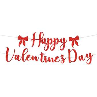 Bowknot Valentine Vibes Banner For Valentine's Day Decorations, Funny Valentine's Day Banner, Happy Valentine's Day Decorations, Valentine's Day Party Decorations For Home, Mantel, Fireplace