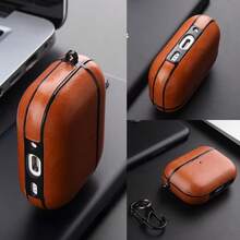 1pc PU Leather Earphone Protective Case + Wrist Strap, Compatible With AirPods Pro 3rd Gen, Comfortable Texture + Exquisite Pattern, Precise Cutouts For Daily Use, Includes Anti-Lost Strap