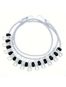 1 opakowanie przenośnej linki do bielizny z 12 klamerkami, regulowana elastyczna linka do bielizny na kemping, wiatroodporna, elastyczna, zwijana linka do bielizny na podwórko, do hotelu w kurorcie, suszenia ubrań na balkonie - Wielokolorowe - Zobacz 15