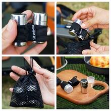 2pcs Outdoor Mini Seasoning Bottles Set, Portable Travel Camping Picnic Fishing BBQ Spice Jars, Kitchen Condiment Containers
