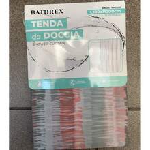 Cortina de ducha impermeable para baño, cortina de partición resistente al moho y engrosada, juego de barras de cortina de ducha, sin necesidad de perforación - Multicolor - Ver 4
