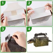 12PCS Dinosaur Party Favor Box Dino Theme Birthday Party Favor Boxes Dinosaur Park World Parties Supplies Treat Bags Boxes Dino Theme Birthday Presents Decorations, Serves 12 Guests - 12 - Xem 5