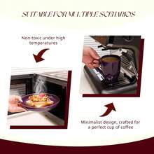 HomeVss Eur-Nordic Shape Raising Rim 20pc Dinnerware Set, Shiny Glaze Purple With Speckle Effect - 紫色 - 查看 6