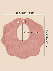 1pc Customizable Text Embroidery Baby Floral Bib, Soft & Breathable Newborn Drool Bibs, Personalized Gift For Baby - Multicolor - View 6