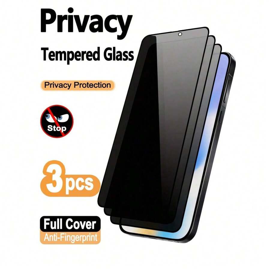 3 pezzi Pellicole protettive per privacy dello schermo del cellulare, proteggono la privacy, resistenti ai graffi, regali essenziali per feste, regali di Ognissanti, adatti per iPhone XR/XS/6/7/8/11/12/13/14/15/16/16e/17/Pro/Pro Max/17Air Series