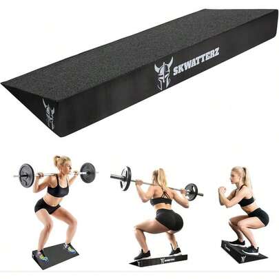 Slant Board Squat Wedge Boards Exercise - ATG Workout Wedge With Anti  Sandgrip Layer Already Mounted - Calf Raise Block Bulgarian Split Stand Squats Wedges Incline - Heel Elevated Blocks