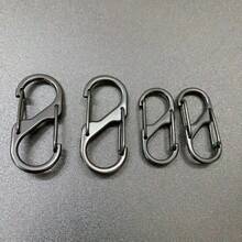 S-förmiger Karabinerhaken aus Zinklegierung, S-förmiger Doppelöffnungs-Karabinerhaken-Schlüsselanhänger, Ersatz-Reißverschlusszieherschlösser für Camping, Reisen, Angeln, Outdoor-Sport, Camping-Zubehör