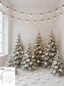 1Pack Foam Simulation Snowflakes, Family Party Hanging Decorations For Christmas Tree & Window, Perfect Christmas Gifts