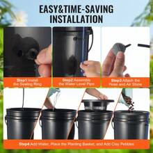 DWC Hydroponic Growing System For Deep Water Culture With Top Drip, 4 Buckets - 4 Baldes - View 5