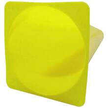 VENTDEPOT Cono de para Construcción, MXSOY-001, 1Pza, 22x14cm, De , Amarillo, Plástico Rígido. - Amarillo - Ver 3