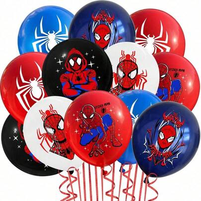 18pcs  Themed Party Balloons, Cool & Creative  Balloon Set For Birthday Decoration