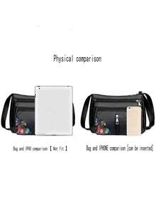 Women's Multi-Layer Large Capacity Crossbody Shoulder Bag [Zipper Direction Selectable] - Black - View 3