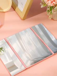 New 3-Fold Portable Vanity Mirror, Desktop Makeup Mirror For Students Dorm, Travel Cosmetic Mirror, Gift For Girlfriend, Mom, Women, Christmas Present,Cheap,Stocking Stuffers,Makeup,Makeup Tools,Cheap Stuff,Gifts,Gifts For Women,Christmas Gifts