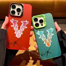 Fashion Brand V-VRUNK Phone Case Covercompatible with Apple 11 12 13 14 15 16Pro Max Plus Protect Plating Phone Cover,Covercompatible with  17 Hülle, 17 pro Hülle, 17 promax Hülle