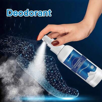 Shoe & Sock Deodorizing Spray - Quickly Removes Odors, Effectively Eliminates Shoe And Sock Odors, And Leaves A Fresh Scent. Easy To Use: After Washing And Drying Shoes And Socks, Spray 4-5 Times Evenly On The Inner Side, Then Let It Air Dry. Removes Unpleasant Odors. Shoe And Sock Cleaner, Sweat And Odor Eliminator, Fresh Shoe Cabinet Refresher.