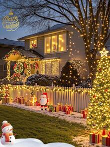 Solar String Lights, Home Lighting Christmas Decorative Lights, 5m/7m/12m/22m 20/50/100/200 LEDS Green Wire Fairy Starry String Lights,Solar Christmas Lights 8 Lighting Modes, Solar Lights Oudoor Waterproof For Tree Patio Yard Garden Christmas Parties Indoor Outdoor Xmas Tree Wedding Party Decoration - Black - View 6