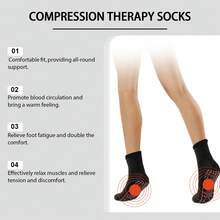 HOUKEA Comfortable Massage Socks Gentle Relieve Leg Fatigue And Pain Reduce Foot Discomfort Warm Comfortable Soft Skin-Friendly Massage Relaxing Care Socks - 灰色 - 查看 5
