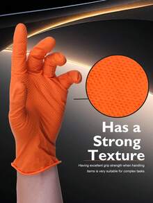 20 piezas Guantes de nitrilo desechables, con textura de diamante para un agarre mejorado, doble y protección reforzada, multiusos para cocina, herramientas y cuidado personal