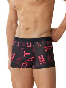 10 piezas de calzoncillos para hombres, patrones surtidos, estampado de letras de moda, cintura delgada, calzoncillos cómodos para hombres, pantalones cortos tipo bóxer