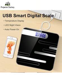 Intelligent Body Fat Scale,Digital Body Weight Scale With LCD Display Scale To Display BMI, Body Fat, Muscle Mass, And Weight Scale,For Home, Bathroom, Dormitory Use Of Electronic Body Fat Scale - Black - View 6