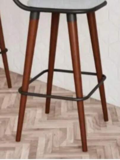 Banqueta Alta De Madeira Vintage Bancada Bistrô Balcão Lacado