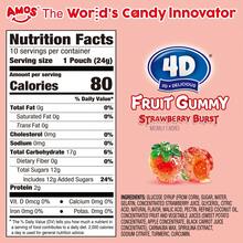 AMOS 4D Gummy Strawberry Burst Candy Juice Filled Strawberry Shaped Gummy Candy, Fruit Snacks, 8.47oz (240g) - 草莓口味 - 查看 3