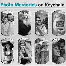 1pc Personalized Photo Keychain, Engraved Picture Keychain, Anniversary Gift, Custom Photos Text Keychain, Unique Keychain, Boyfriend Gift, Girlfriend Gift Idea, Valentine's Day Gift, Halloween, Christmas Gift - Multicolor - View 10