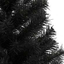 vidaXL Albero di Natale artificiale con supporto, nero, 120 cm, PVC