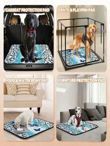 1 pieza Almohadilla para mascotas con estampado de leopardo y mariposa, lavable y reutilizable, almohadilla de entrenamiento para mascotas, para todo el año, fácil de limpiar, protector de muebles, funda de sofá, versátil para viajes