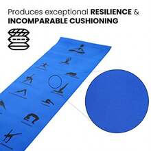 YOGA MANTRA ASANA BLUE MAT WITH BAG 8mm