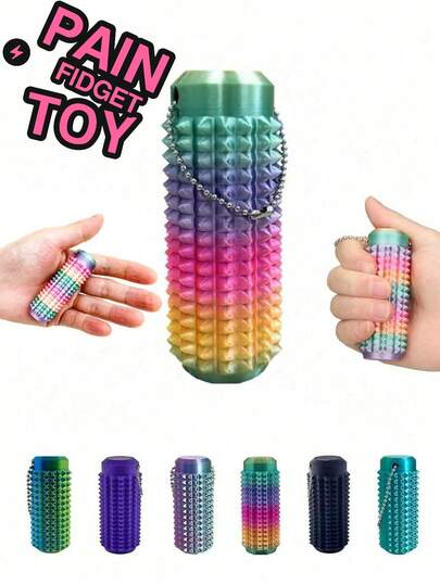 10/5/2/1pc Little Ouchies Pain Fidget Toy, Pocket Quite Fidget Toys For Adults & Teens, 3D Printed Keychain Sensory Toy For Stress Anxiety Relief & Focus,Spiky Grippie Stim Keychain Toy Office Workers Gift.